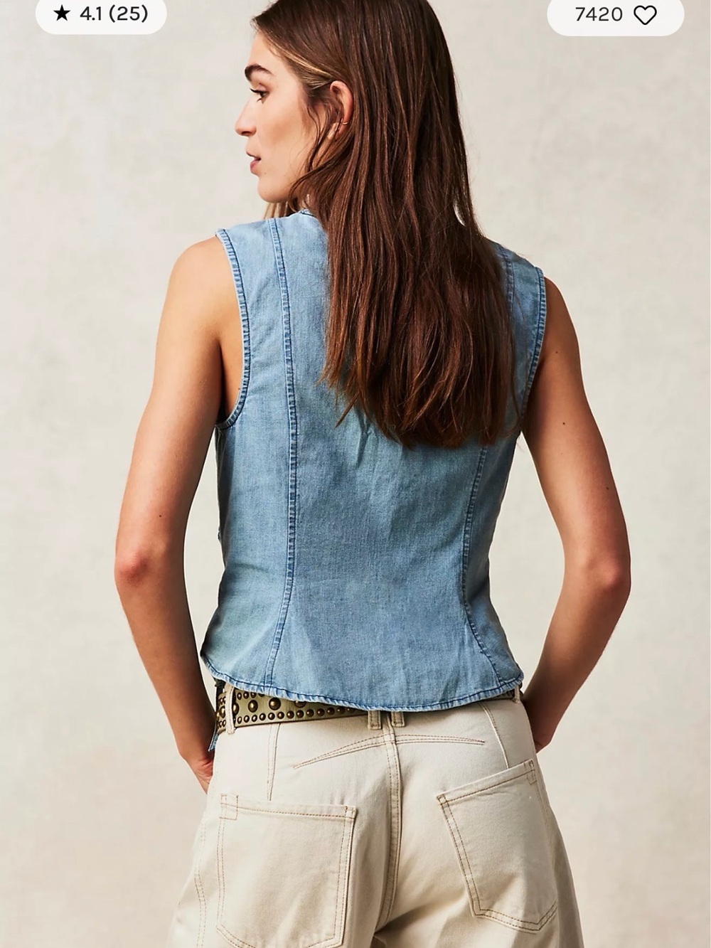 Free People Lala Lace up vest - Picture 2 of 9